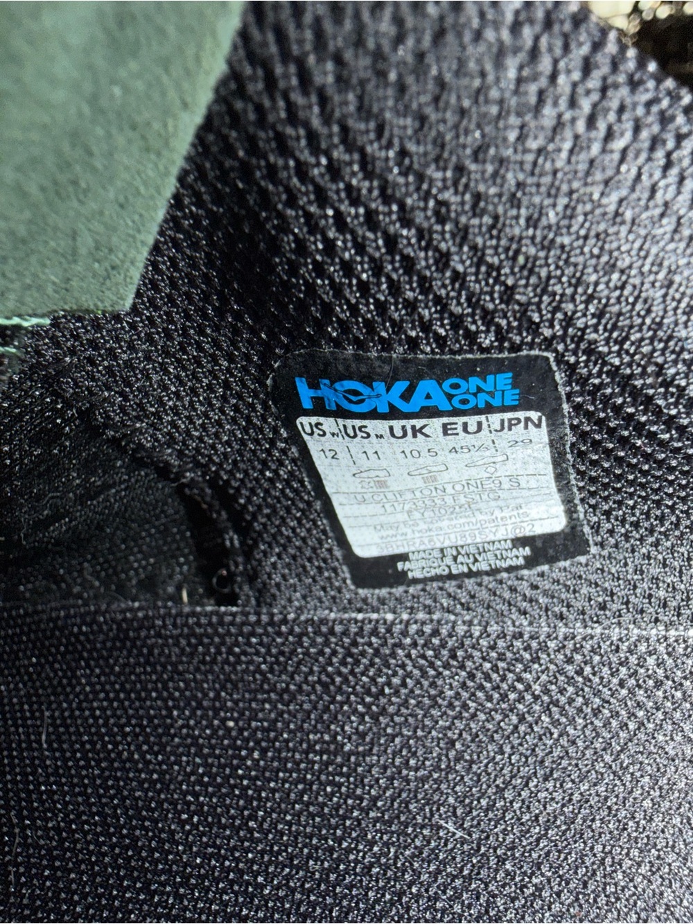 Hoka Men's Forest Green Athletic Running Shoes - Picture 2 of 3